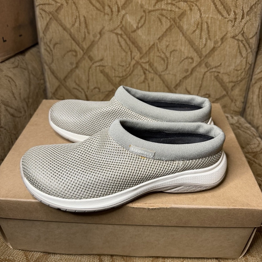 Merrell Float Shoes Womens Size 8.5 Gray Mesh Slip On Mule Comfort J005510W